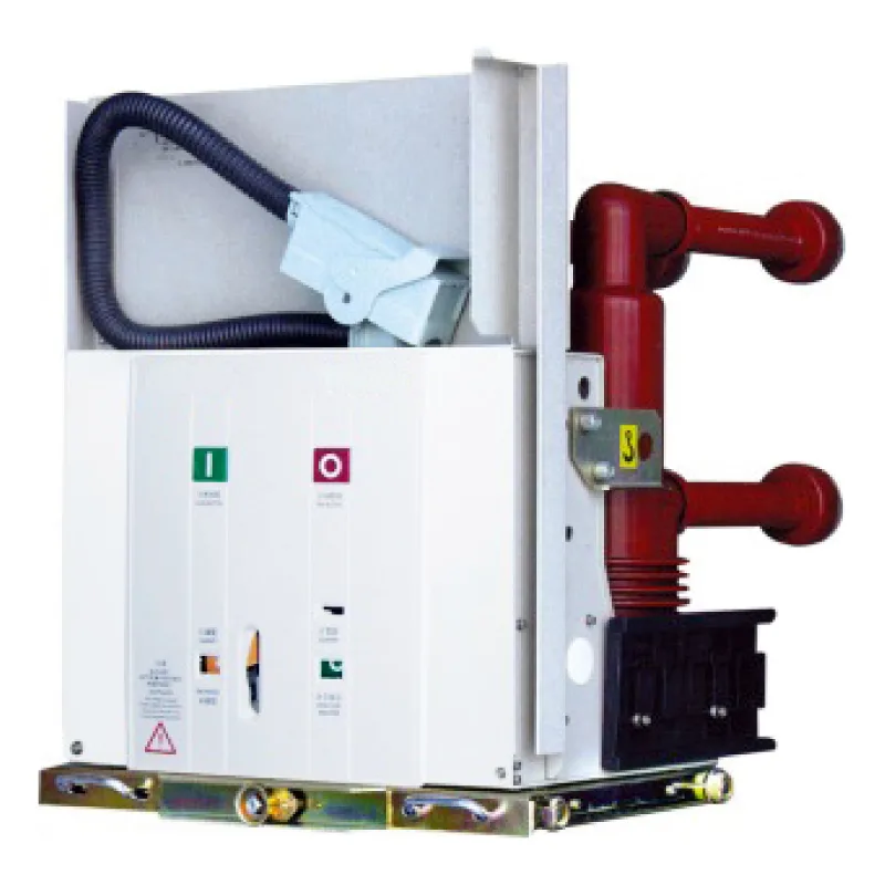 Fixed indoor vacuum circuit breaker with red embedded poles and lower contact box